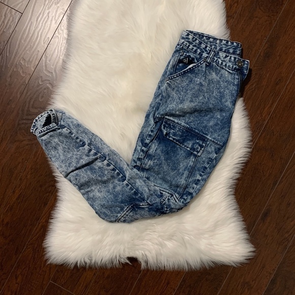 DNM Collection Mens Bleached Slim Fit Jeans Sz 32 - Picture 2 of 10